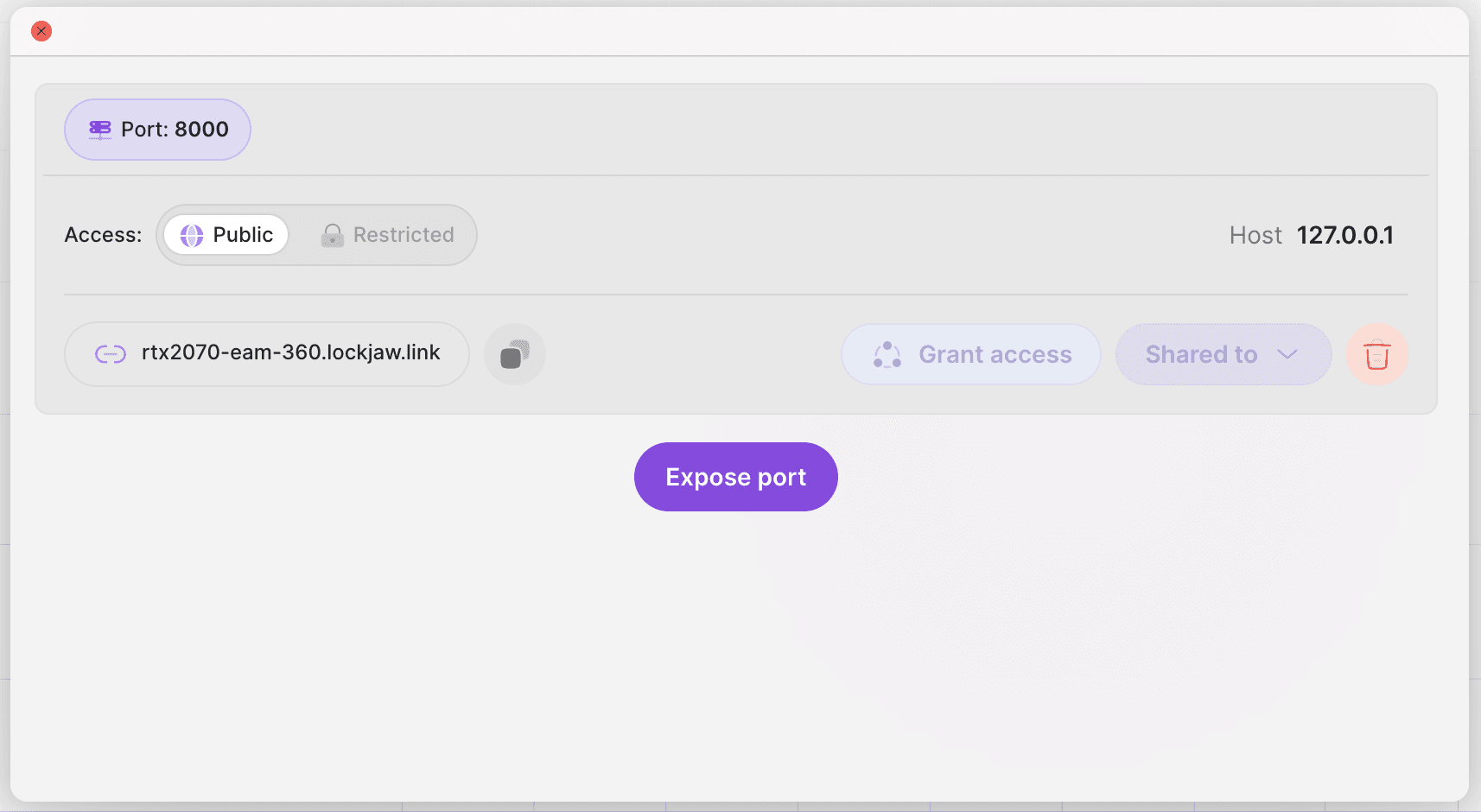 Expose Ports with Localportal